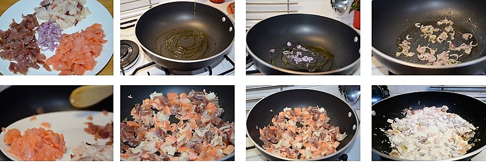 Preparazione Carbonara di Mare