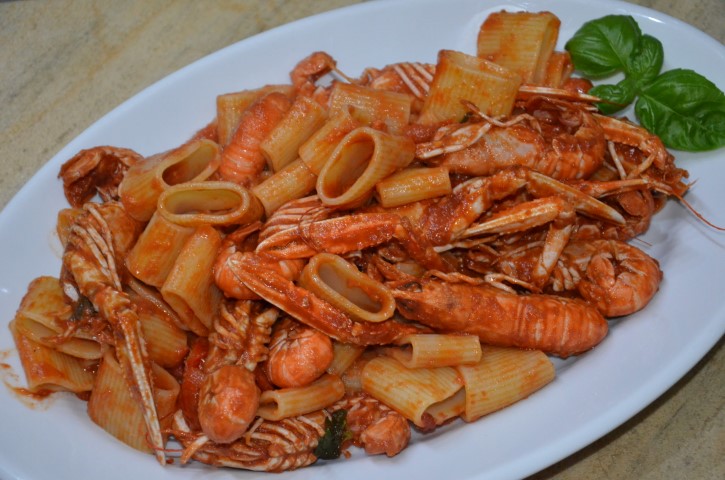 paccheri agli scampi