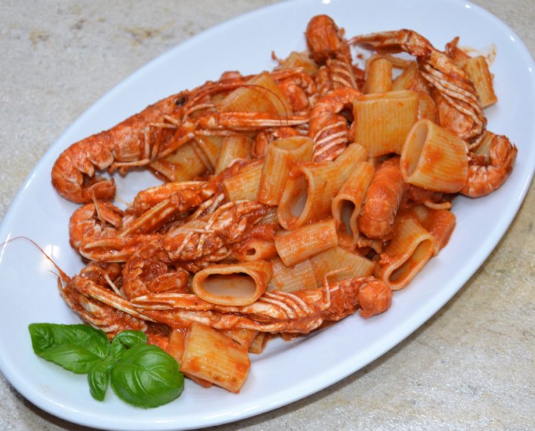 paccheri agli scampi