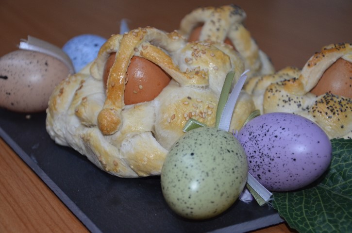 cestini di pasta di pane pasquali