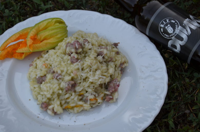 Risotto zucchine e salsiccia